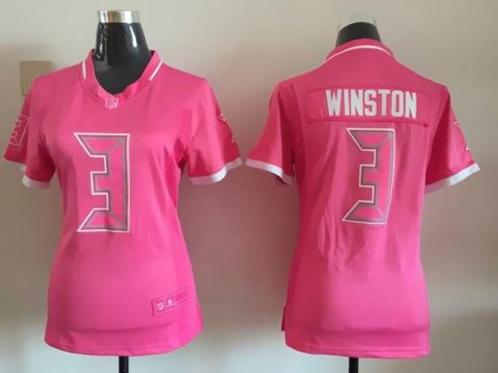 Women's Nike Buccaneers #3 Jameis Winston 2015 Pink Bubble Gum NFL Jersey
