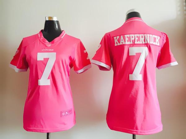 Women's Nike 49ers #7 Colin Kaepernick 2015 Pink Bubble Gum NFL Jersey