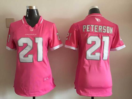 Women's Nike Cardinals #21 Patrick Peterson 2015 Pink Bubble Gum NFL Jersey