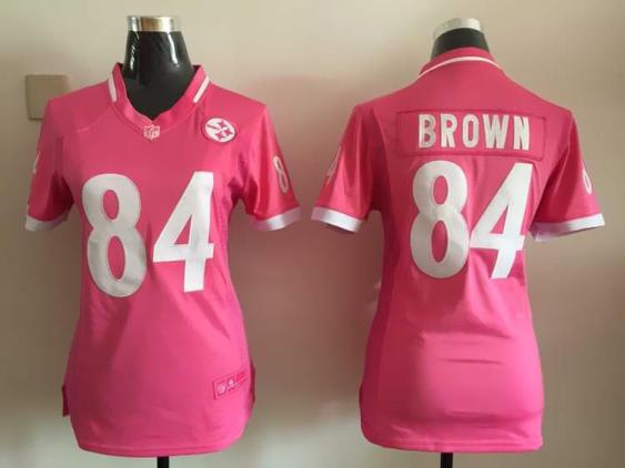 Women's Nike Steelers #84 Antonio Brown 2015 Pink Bubble Gum NFL Jersey