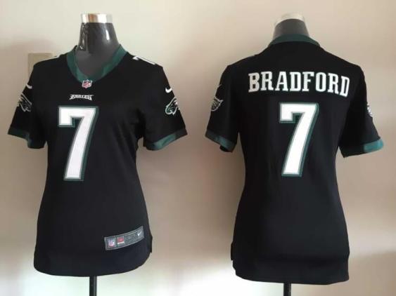Women's Nike Philadelphia Eagles #7 Sam Bradford Black Stitched NFL Jersey