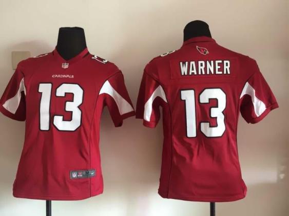 Youth Nike Arizona Cardinals #13 Kurt Warner Red Stitched NFL Jersey