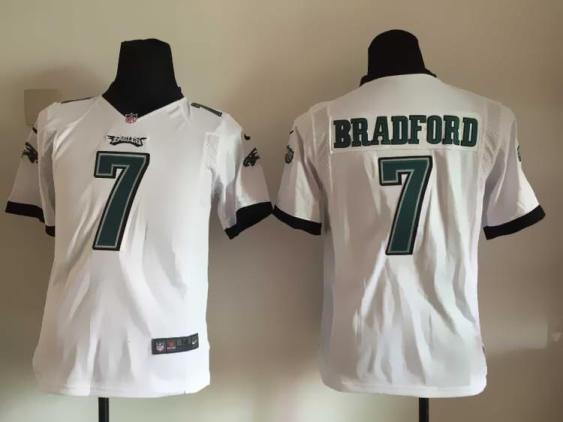 Youth Nike Philadelphia Eagles #7 Sam Bradford White Stitched NFL Jersey