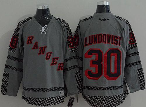 Rangers #30 Henrik Lundqvist Charcoal Cross Check Fashion NHL Jerseys