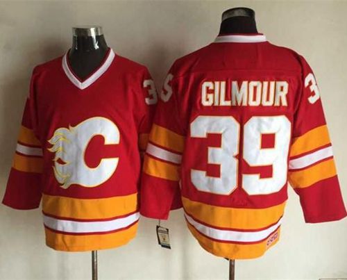 Flames #39 Doug Gilmour Red CCM Throwback Stitched NHL Jerseys