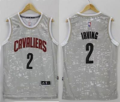 Cavaliers #2 Kyrie Irving Grey City Light Stitched NBA Jersey