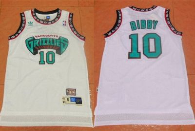 Grizzlies #10 Mike Bibby White TThrowback Stitched NBA Jersey