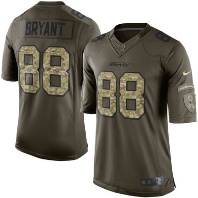 Nike Dallas Cowboys #88 Dez Bryant Green Salute To Service Limited NFL Jersey