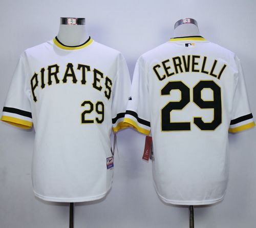 Pirates #29 Francisco Cervelli White Alternate 2 Cool Base Stitched Baseball Jersey
