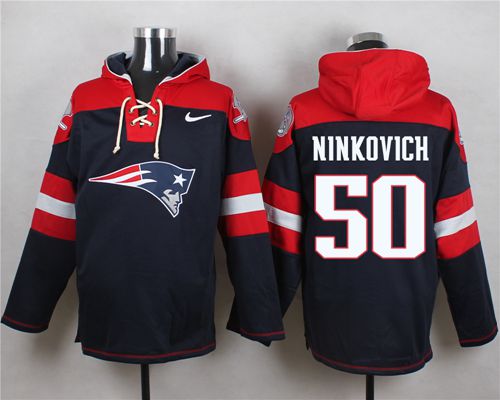 Nike New England Patriots #50 Rob Ninkovich Navy Blue Player Pullover NFL Hoodie