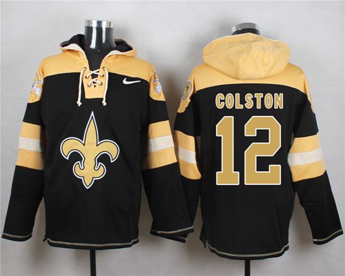 Nike New Orleans Saints #12 Marques Colston Black Player Pullover NFL Hoodie