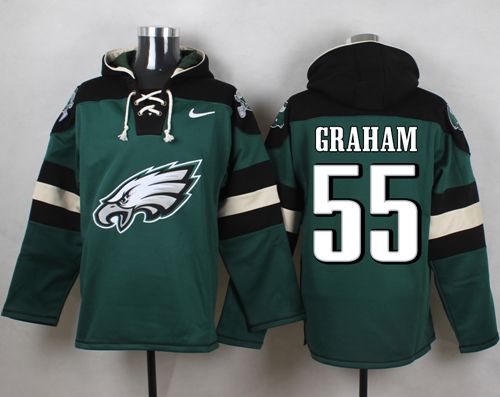 Nike Philadelphia Eagles #55 Brandon Graham Midnight Green Player Pullover NFL Hoodie
