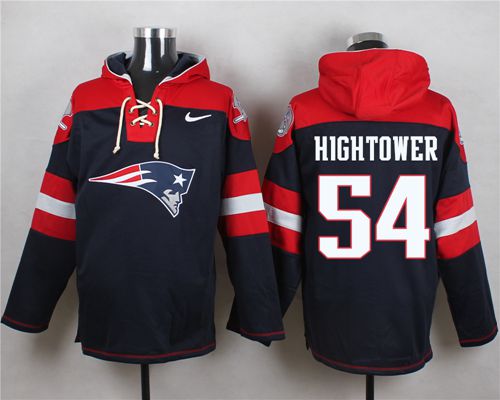 Nike New England Patriots #54 Dont'a Hightower Navy Blue Player Pullover NFL Hoodie