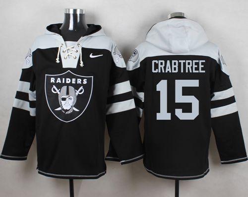 Nike Oakland Raiders #15 Michael Crabtree Black Player Pullover NFL Hoodie