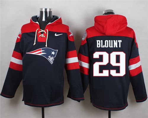 Nike New England Patriots #29 LeGarrette Blount Navy Blue Player Pullover NFL Hoodie