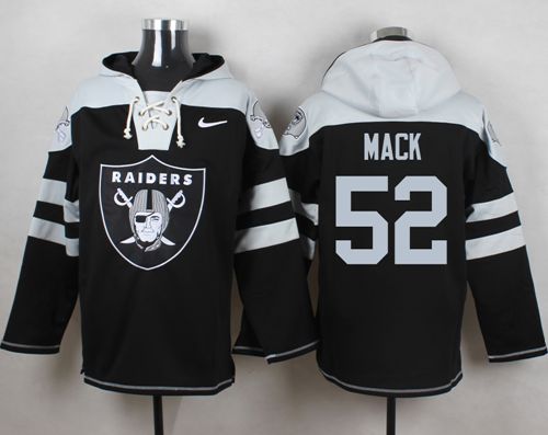 Nike Oakland Raiders #52 Khalil Mack Black Player Pullover NFL Hoodie