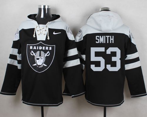 Nike Oakland Raiders #53 Malcolm Smith Black Player Pullover NFL Hoodie
