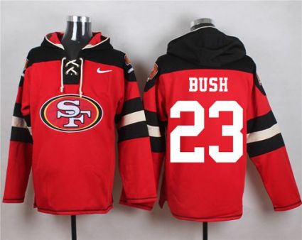 Nike San Francisco 49ers #23 Reggie Bush Red Player Pullover NFL Hoodie