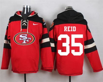 Nike San Francisco 49ers #35 Eric Reid Red Player Pullover NFL Hoodie