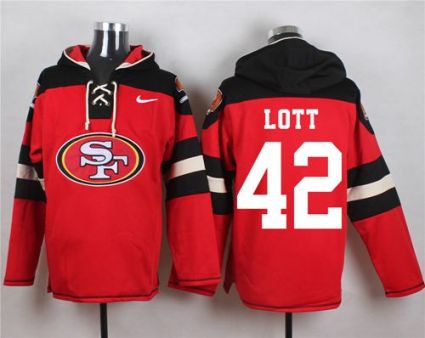 Nike San Francisco 49ers #42 Ronnie Lott Red Player Pullover NFL Hoodie