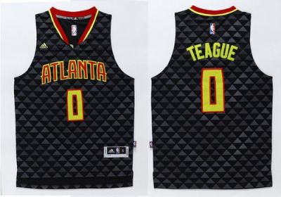 Atlanta Hawks #0 Jeff Teague Black Swingman Stitched NBA Jersey