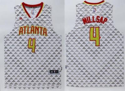 Atlanta Hawks #4 Paul Millsap White Swingman Stitched NBA Jersey