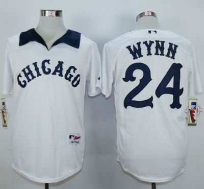Chicago White Sox #24 Early Wynn White 1976 Turn Back The Clock Stitched MLB Jersey