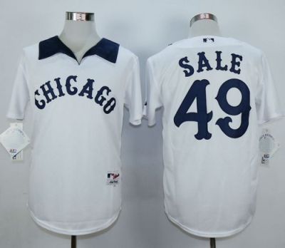 Chicago White Sox #49 Chris Sale White 1976 Turn Back The Clock Stitched MLB Jersey