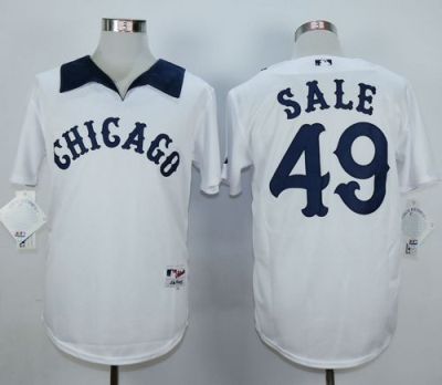Chicago White Sox #49 Chris Sale White 1976 Turn Back The Clock Stitched MLB Jersey Chicago White Sox #49 Chris Sale White 1976 Turn Back The Clock Stitched MLB Jersey