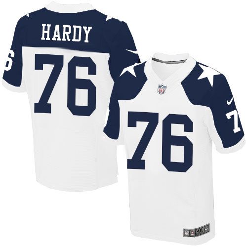 Nike Dallas Cowboys #76 Greg Hardy White Thanksgiving Throwback Men's Stitched NFL Elite Jersey