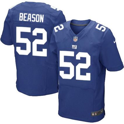 Nike New York Giants #52 Jon Beason Royal Blue Team Color Men's Stitched NFL Elite Jersey