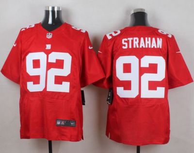 Nike New York Giants #92 Michael Strahan Red Alternate Men's Stitched NFL Elite Jersey
