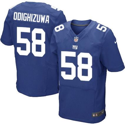 Nike New York Giants #58 Owa Odighizuwa Royal Blue Team Color Men's Stitched NFL Elite Jersey
