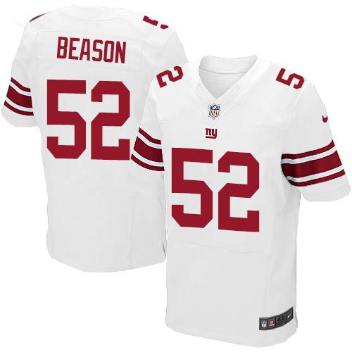 Nike New York Giants #52 Jon Beason White Men's Stitched NFL Elite Jersey