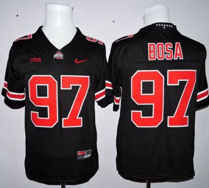 Ohio State Buckeyes #97 Joey Bosa Black(Orange No.) Limited Stitched NCAA Jersey