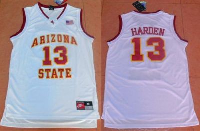 Arizona State Sun Devils #13 James Harden White Stitched NCAA Basketball Jersey