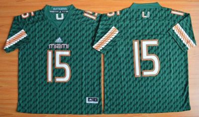 Miami Hurricanes #15 Brad Kaaya Green Stitched NCAA Jerseys
