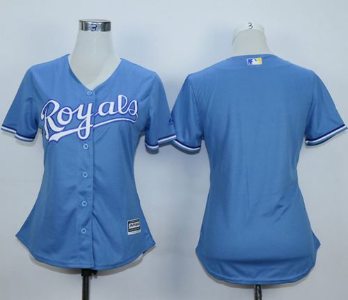 Women Royals Blank Light Blue Alternate 1 Stitched MLB Jersey
