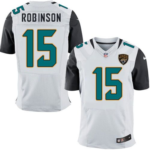 Nike Jacksonville Jaguars #15 Allen Robinson White Men's Stitched NFL Elite Jersey