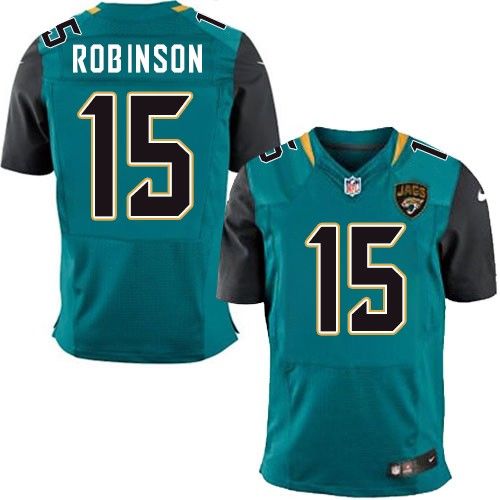 Nike Jacksonville Jaguars #15 Allen Robinson Teal Green Team Color Men's Stitched NFL Elite Jersey