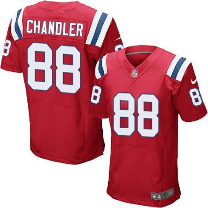Nike New England Patriots #88 Scott Chandler Red Alternate Men's Stitched NFL Elite Jersey