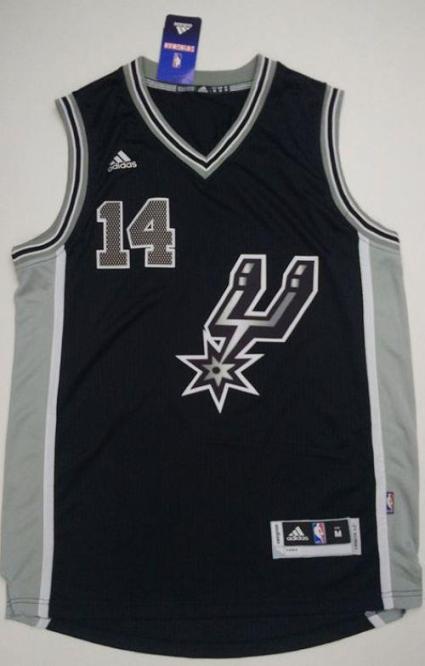 San Antonio Spurs #14 Danny Green Black New Road Stitched NBA Jersey
