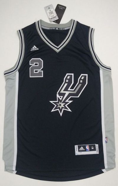 San Antonio Spurs #2 Kawhi Leonard Black New Road Stitched NBA Jersey