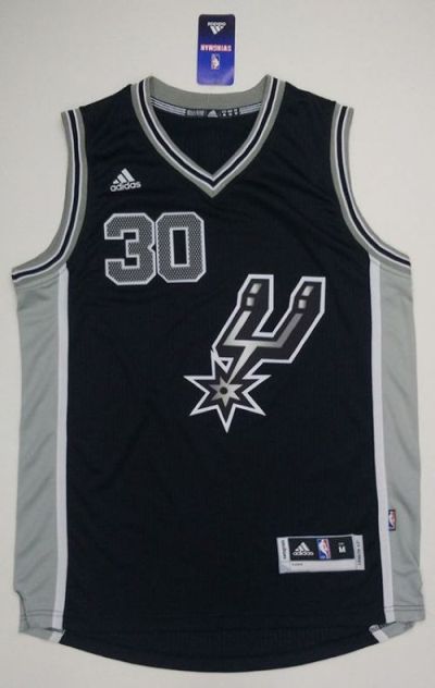 San Antonio Spurs #30 David West Black New Road Stitched NBA Jersey