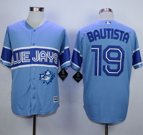 Toronto Blue Jays #19 Jose Bautista Light Blue Exclusive New Cool Base Stitched MLB Jersey