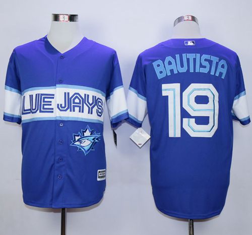 Toronto Blue Jays #19 Jose Bautista Blue Exclusive New Cool Base Stitched MLB Jersey