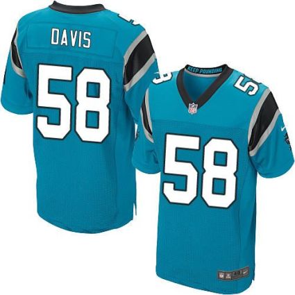 Nike Carolina Panthers #58 Thomas Davis Blue Alternate Men's Stitched NFL Elite Jersey