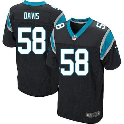 Nike Carolina Panthers #58 Thomas Davis Black Team Color Men's Stitched NFL Elite Jersey