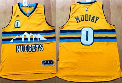 Denver Nuggets #0 Emmanuel Mudiay Yellow Alternate Stitched NBA Jersey