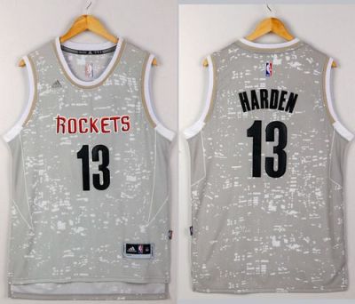 Houston Rockets #13 James Harden Grey City Light Stitched NBA Jersey